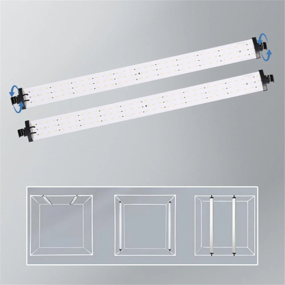 50cm Portable Photo Studio Box 3 LED Light Panels Dimmable Photography Lighting Kit - US Plug - 6