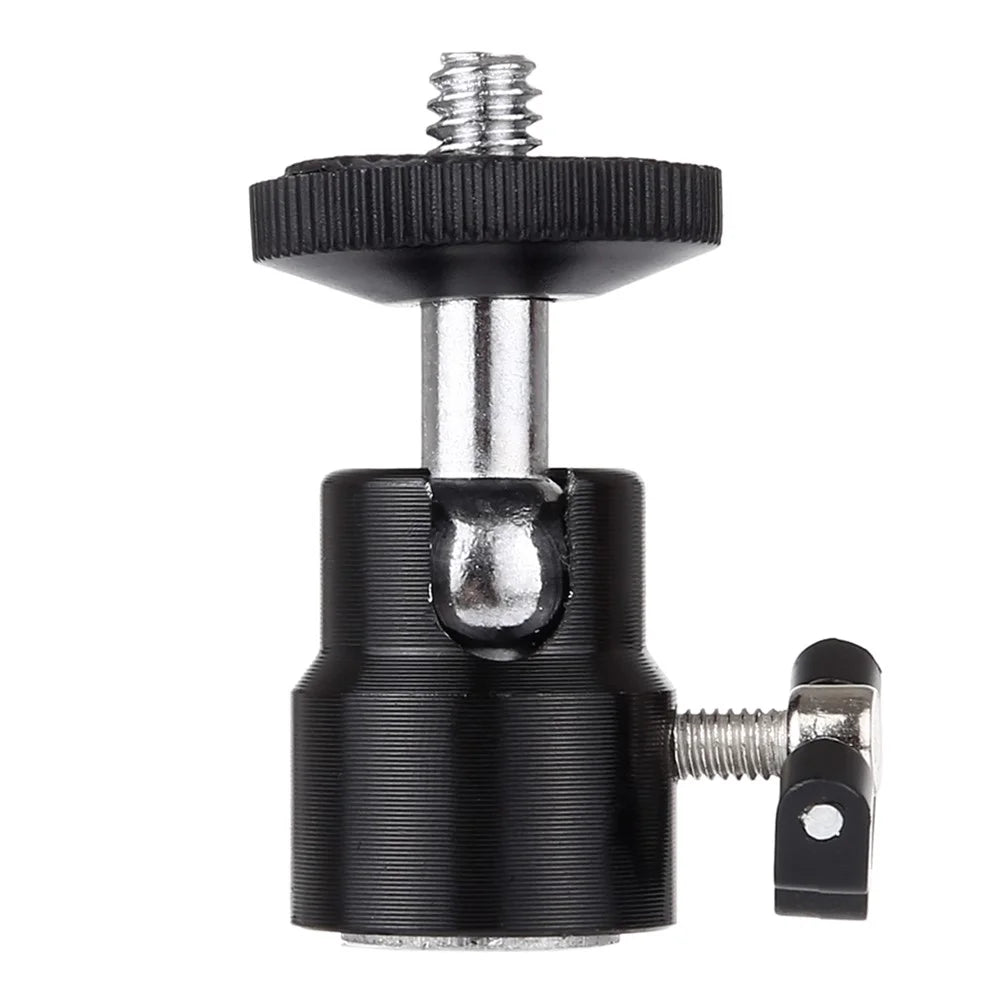 PULUZ PU412 1/4 inch Screw Metal Tripod Ball Head Adapter with Lock - 2