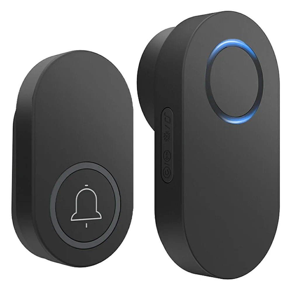 ML008-B-11US 60 Melodies Wireless Self-Powered Doorbell Ring US Plug / Black, 1 Transmitter + 1 Receiver - 1