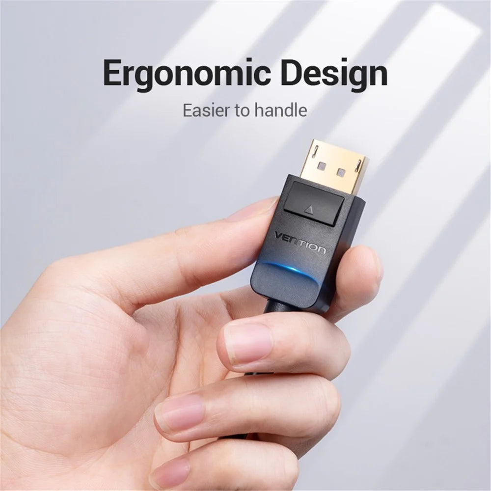 VENTION HBLBH 2m DP to VGA Conversion Cable 1080P 60Hz HD Video Cord - Black - 7
