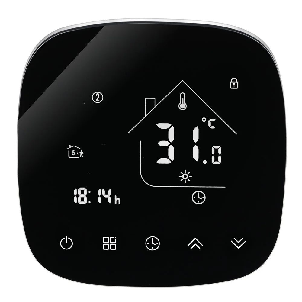 BHT-001GA Water Floor Heating Thermostat Digital Display Electric Heating Film Temperature Control Panel - 6