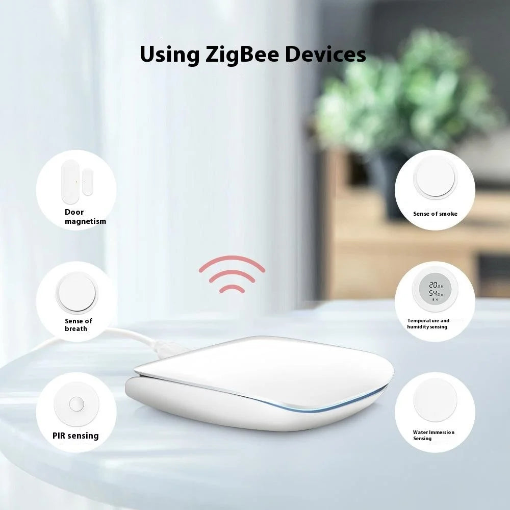 GW16 Smart Gateway Zigbee 3.0 Wired Single Mode Remote Control Smart Home Hub - White - 4