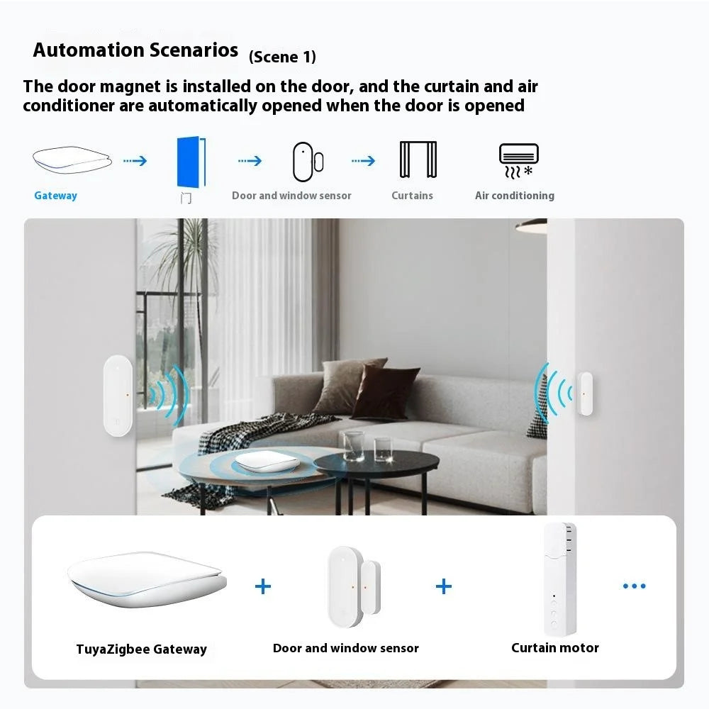 GW16 Smart Gateway Zigbee 3.0 Wired Single Mode Remote Control Smart Home Hub - White - 7