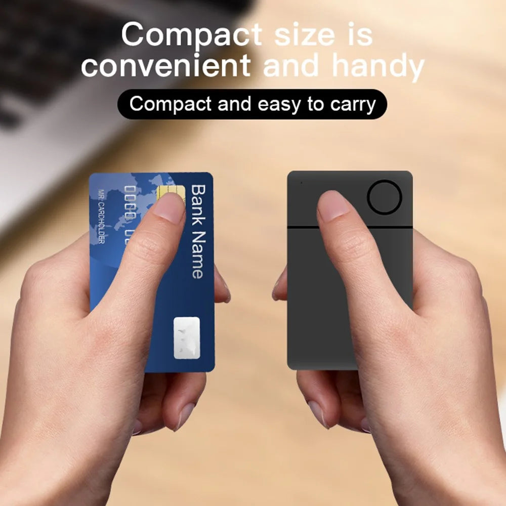 iCard 01 Card Shaped Tracker Ultra Thin Anti Lost Key, Wallet Finder for iOS - Black - 3