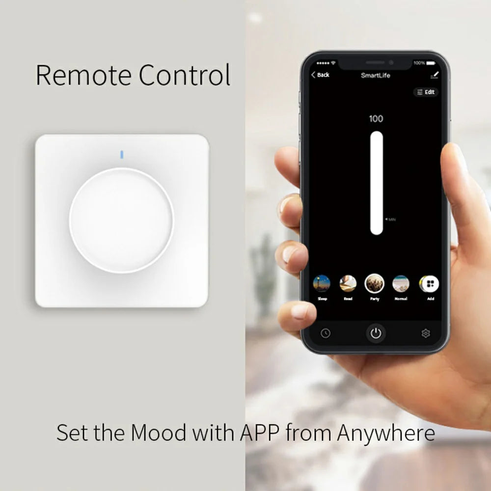 RD01 WiFi LED Dimmer Control Panel Rotary Switch Knob Light Brightness Adjuster - 4