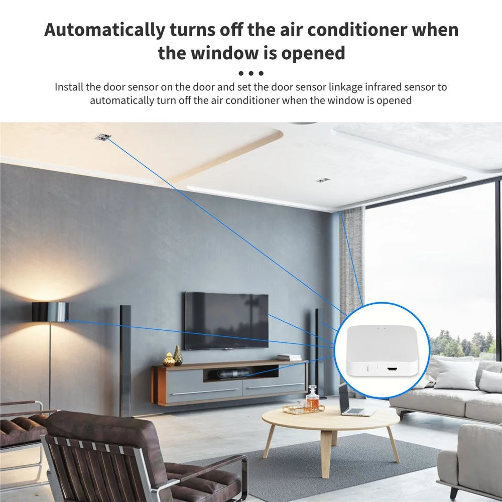 GW003 Tuya Bluetooth-Compatible Smart Home Gateway Wireless Remote Control Intelligent MESH Network Hub - 3