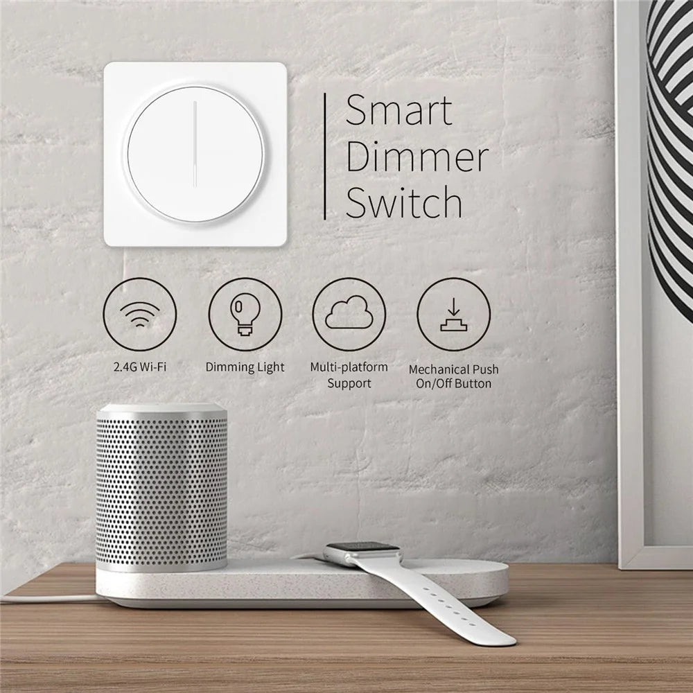SD02 Tuya Zigbee Wall-Mounted Wireless Dimmer Switch Stepless Light Touch Control Smart Panel, EU Standard - 2