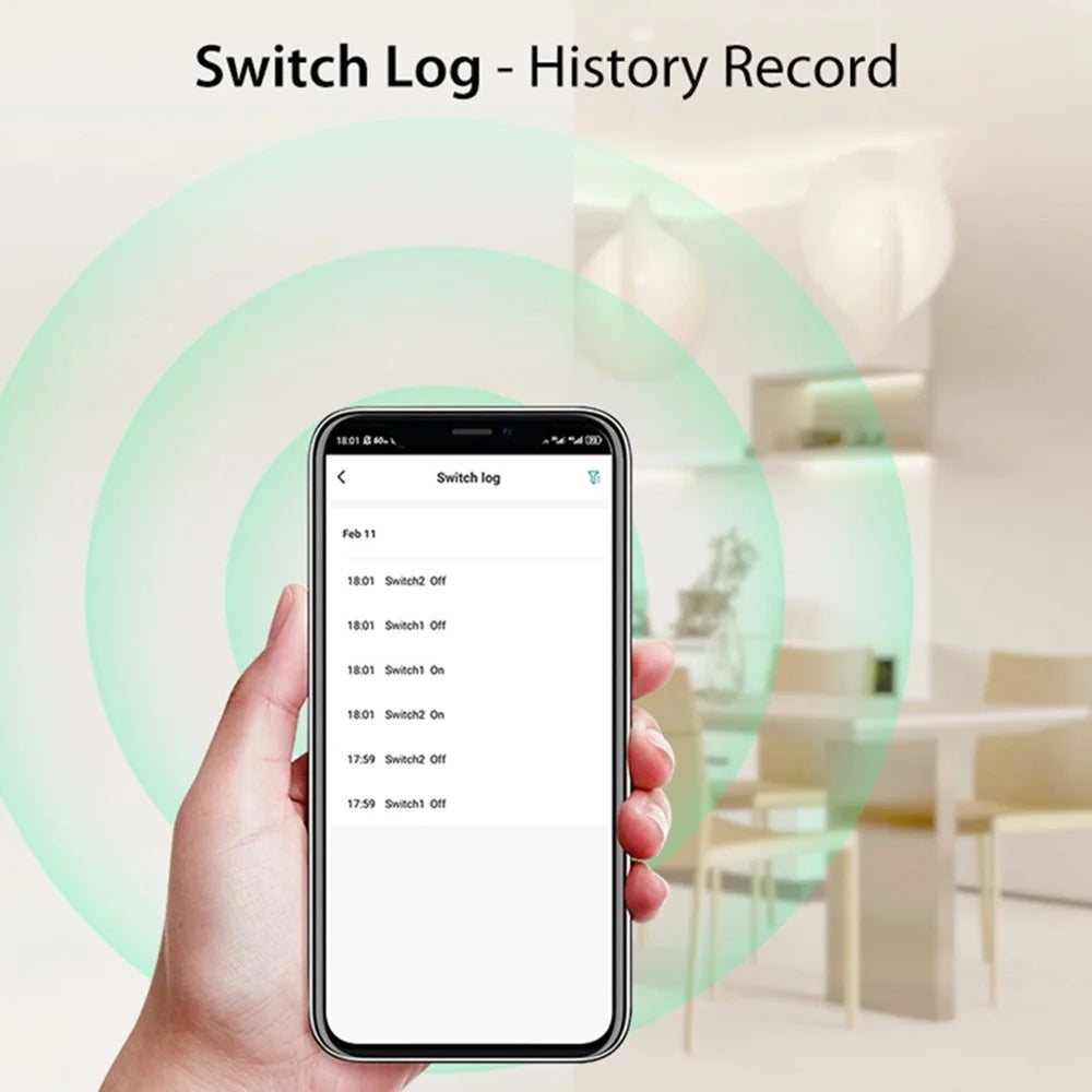 SB02 Matter 2 Gang WiFi Smart Switch Homekit Voice Control Hidden Remote Control Switch - 4