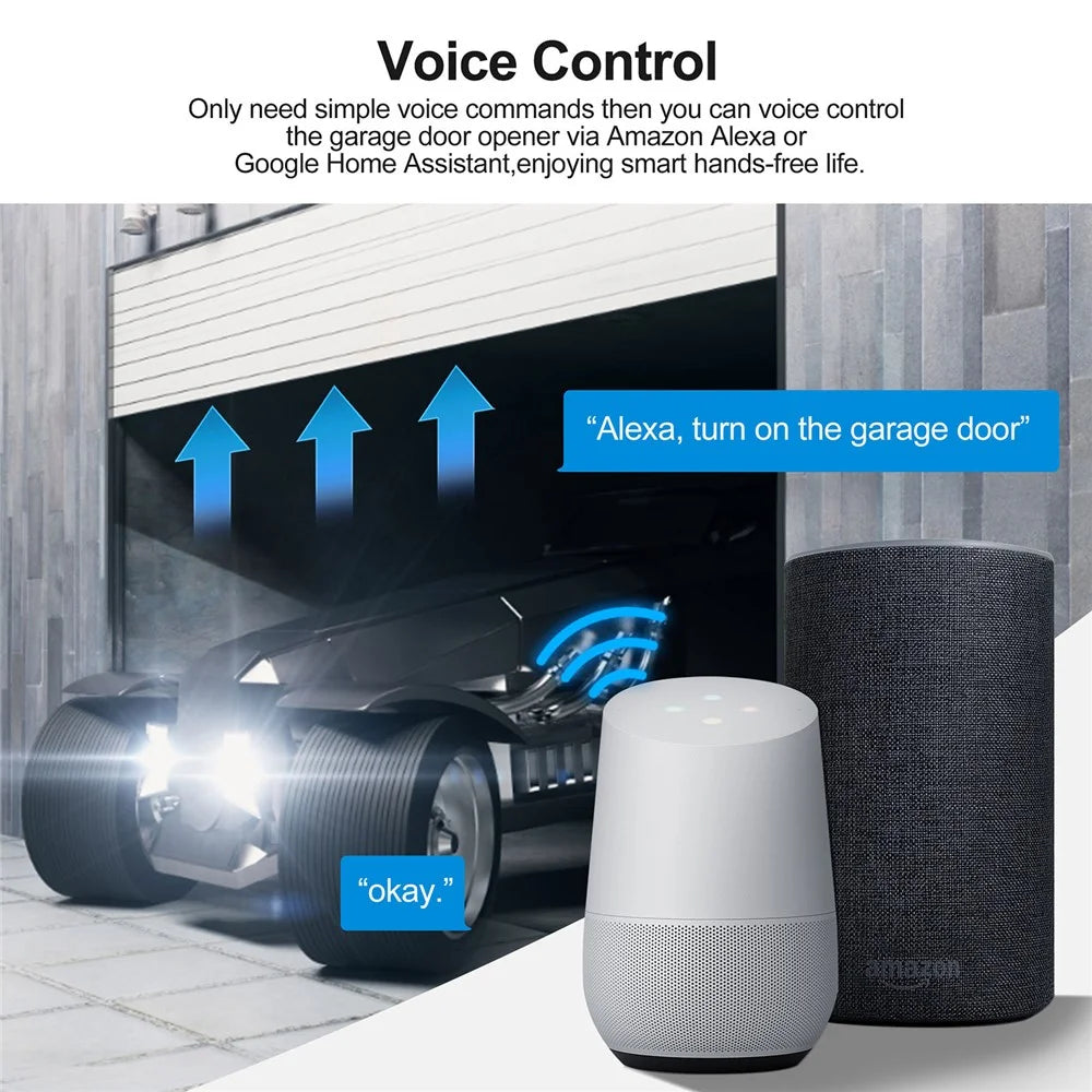 SB012 WiFi Garage Door Controller Voice Control Smart Roller Shutter Control Module Tuya Smart Life Compatible - 4