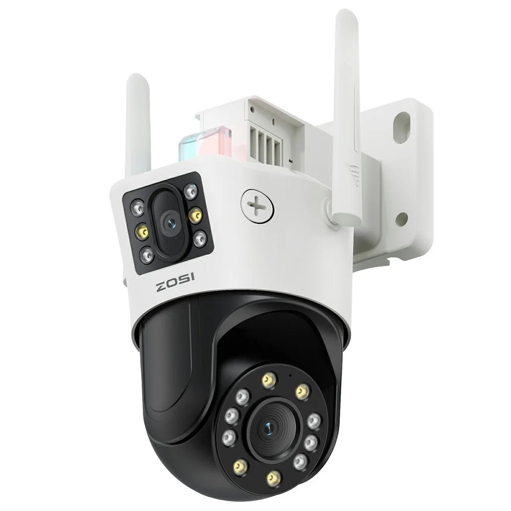 ZOSI C298 SE 4MP Dual Lens WiFi Camera AI Human / Vehicle Detection Two Way Audio Outdoor Security Cam - US Plug - 1