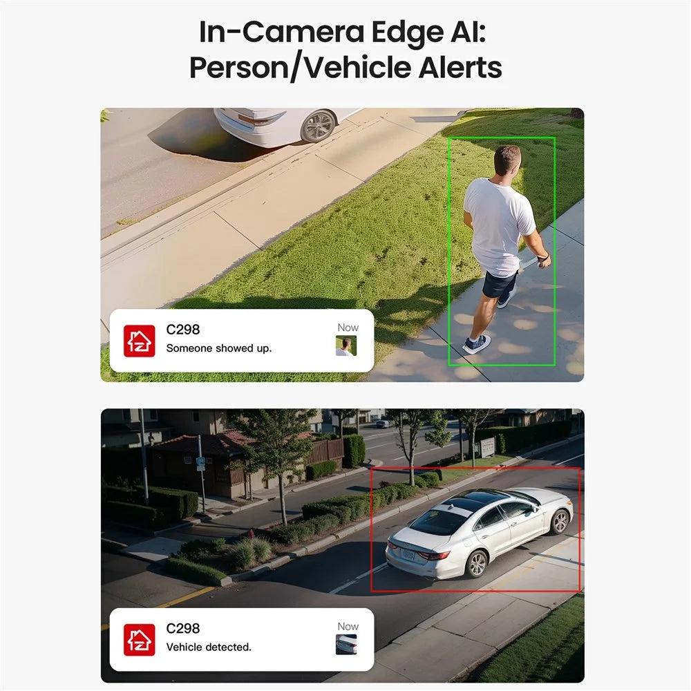 ZOSI C298 SE 4MP Dual Lens WiFi Camera AI Human / Vehicle Detection Two Way Audio Outdoor Security Cam - US Plug - 6