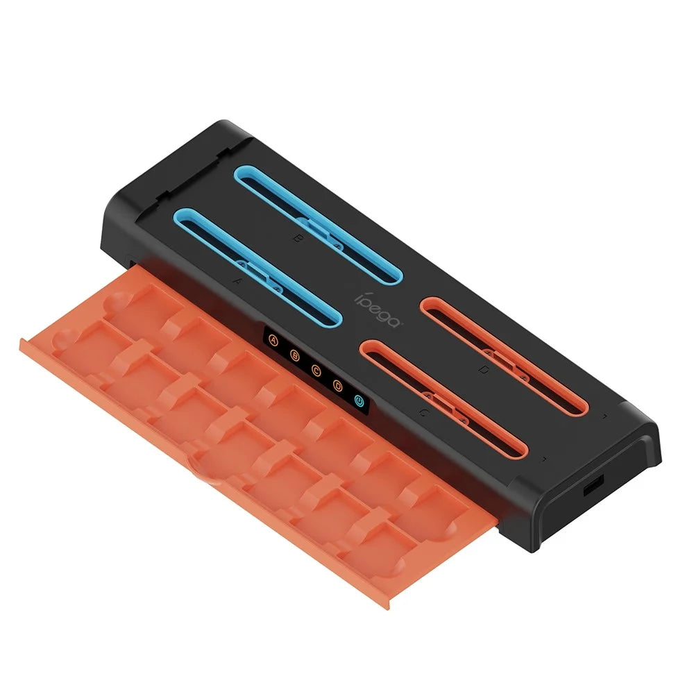 IPEGA PG-SW2252 For Nintendo Switch 1 / 2 Joy-Con Charging Dock Multi-Function Charging Stand with Game Card Storage - 4