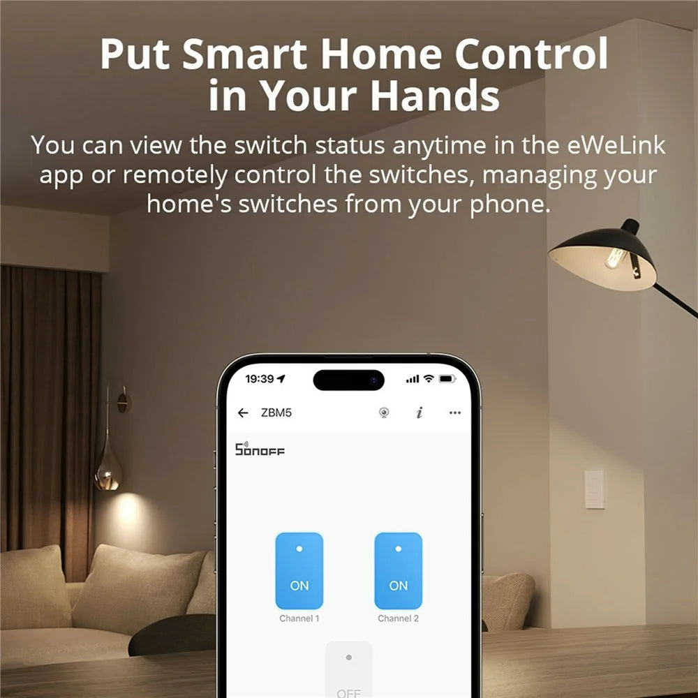SONOFF ZBM5-1C-120W SwitchMan 1-Gang Zigbee Smart Wall Switch Supports No Neutral and Neutral Wire - 7