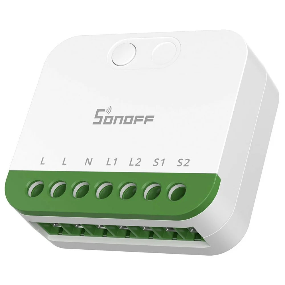SONOFF MINI-2GS 2-Gang Smart Switch WiFi Matter-Compatible with Dual Load Control / Voice Assistant for Home Automation - White - 1