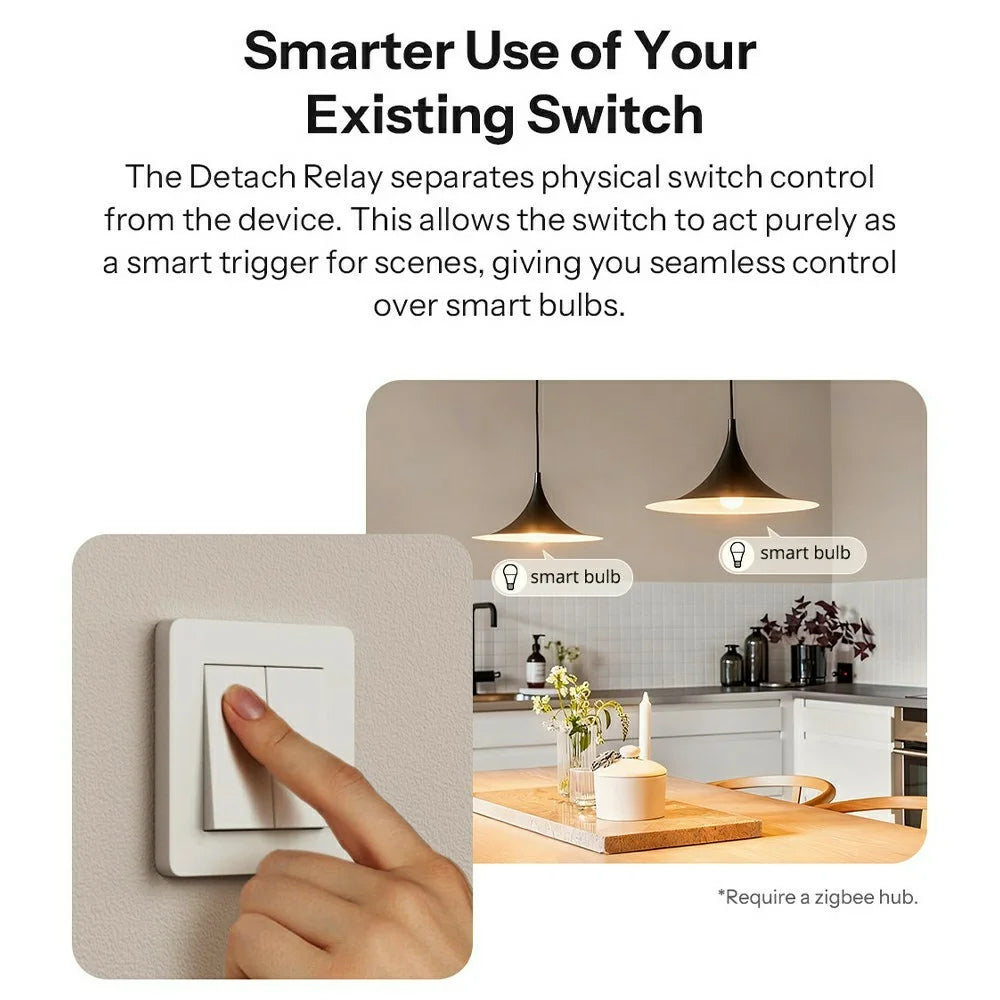 SONOFF MINI-ZB2GS 2-Gang Zigbee Smart Switch with Dual Load Control Module for Home Automation - White - 4