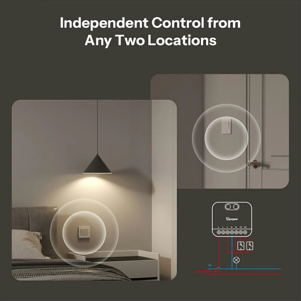 SONOFF MINI-ZBDIM Zigbee Smart Dimmer Switch Module Wireless Lighting Control for LED / Incandescent / Halogen Light - White - 4