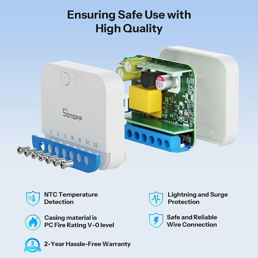 SONOFF MINI-ZBDIM Zigbee Smart Dimmer Switch Module Wireless Lighting Control for LED / Incandescent / Halogen Light - White - 6