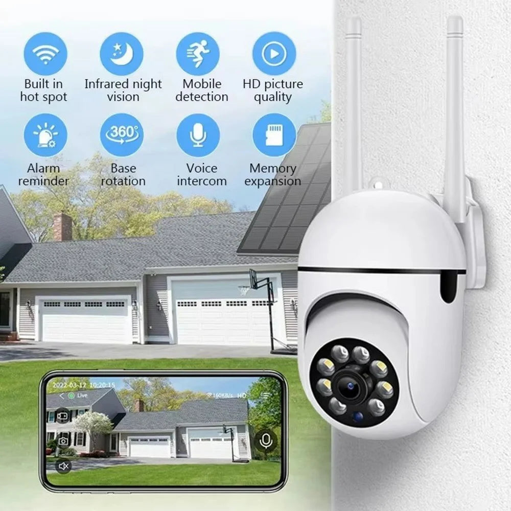 V380 WiFi PTZ Security Camera Night Vision Two Way Audio CMOS Sensor Monitor Camera - EU Plug / White - 2