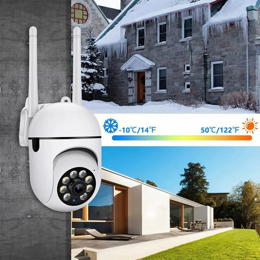 V380 WiFi PTZ Security Camera Night Vision Two Way Audio CMOS Sensor Monitor Camera - EU Plug / White - 5
