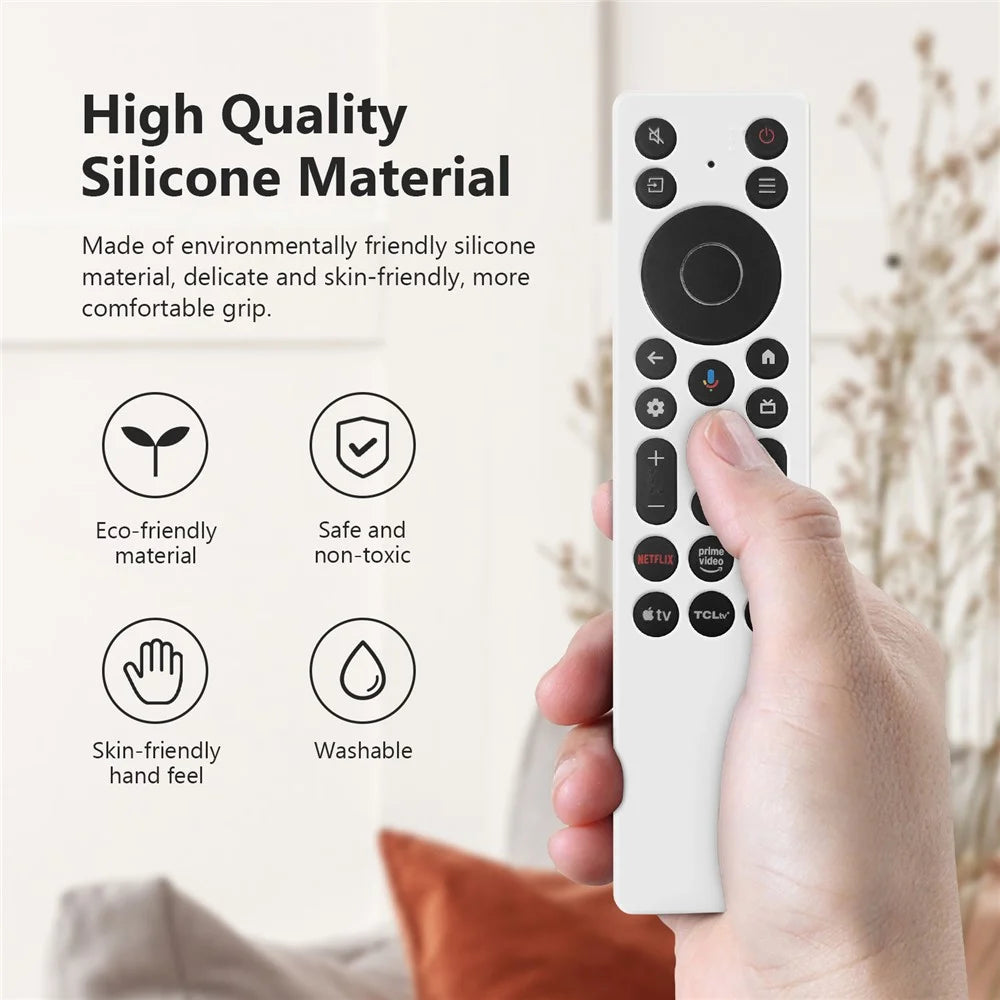 Silicone Case for TCL RC923A / RC813A Remote Control Shockproof Anti-slip Diamond Texture Protective Cover - Red - 6