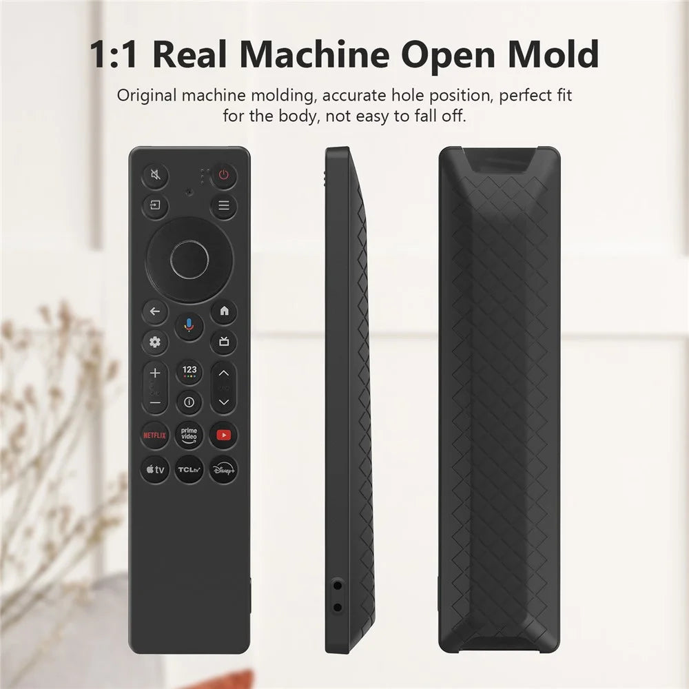 Silicone Case for TCL RC923A / RC813A Remote Control Shockproof Anti-slip Diamond Texture Protective Cover - Red - 7