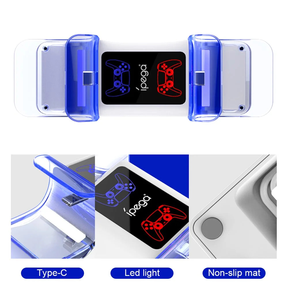 IPEGA PG-5003 Wireless Game Handle Charging Station Dual Controller Charger Base with LED Light for PS5 - 7