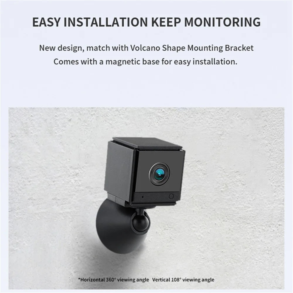 S20 Wireless Night Vision Camera 2.4G WiFi Smart Home Security Camera Support Two-Way Voice Talk - Black - 5
