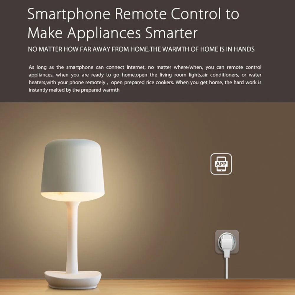 NEO NAS-WR01W-16A Smart Home WiFi Plug 16A Current Mini Outlet Socket Remote Control Compatible with Alexa Google - EU Plug - 3