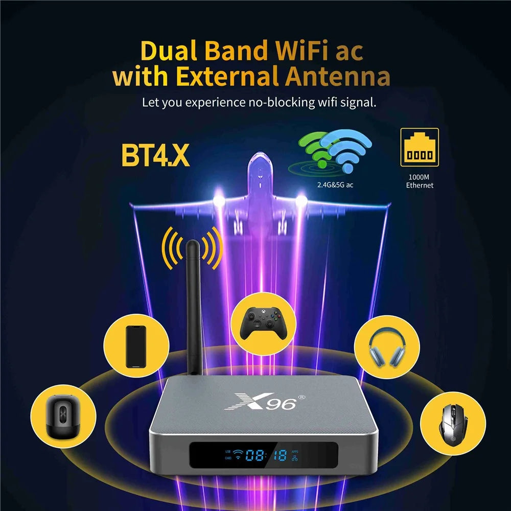 X96 X9 Smart Android TV Box 8K 1000M Amlogic S922X 2.4G / 5G Dual WiFi 4K Media Player DDR4 4GB 32GB Set Top Box - AU Plug - 6
