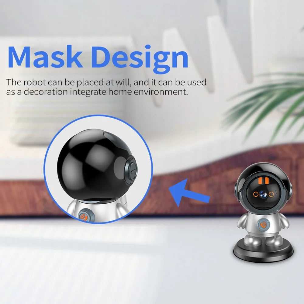 ESCAM PT302 3MP 1296P One Click Call Robotman H.265 WiFi IP Camera Home Security CCTV - EU Plug - 4
