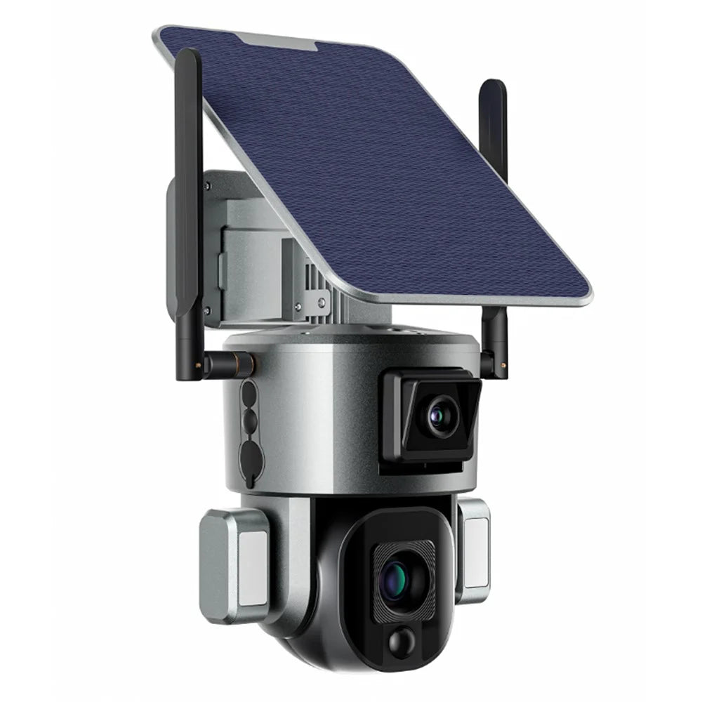 Y5 8MP 4G 20X Zoom Solar Powered Dual Lens Security Camera Night Vision 2-Way Audio Camera (EU Version) - 2