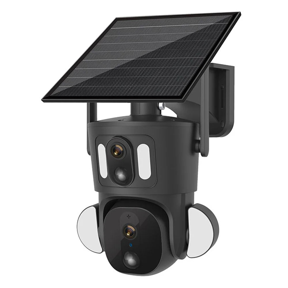 Q32 HD 2K+4MP Dual Lens Security Camera EU Version 4G Network Solar Monitor - 1