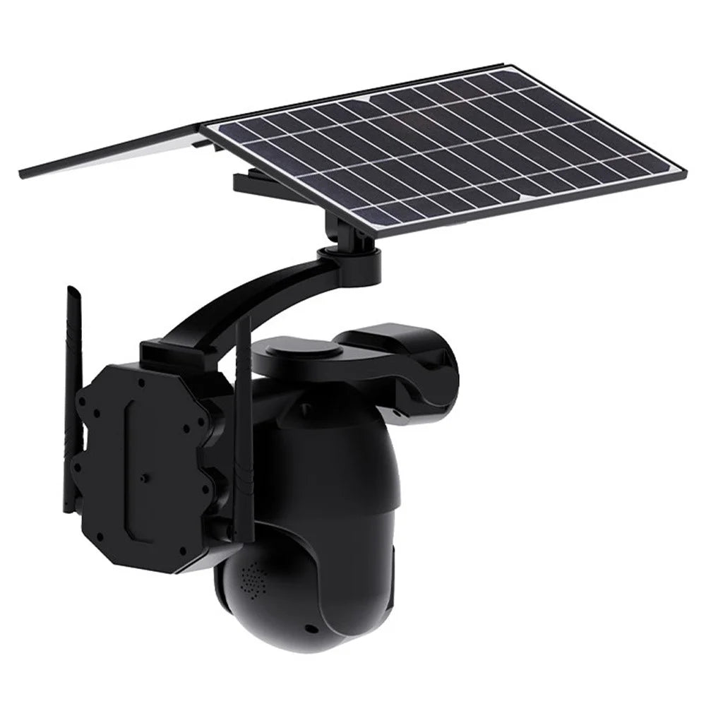 Q6 Max 6MP HD Full-Color Night Vision Camera, 4G EU Version Dual-Lens Solar-Powered Camera - Black - 3