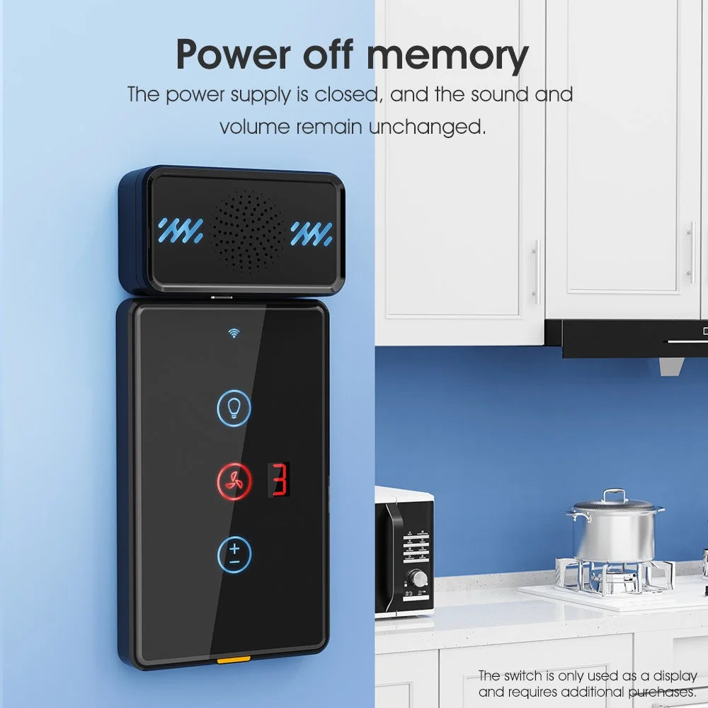 Smart Self-powered Wireless Doorbell 4-Gear Volume Waterproof Door Bell, 2 Receiver + 1 Button (CE is applying) - Black - 7