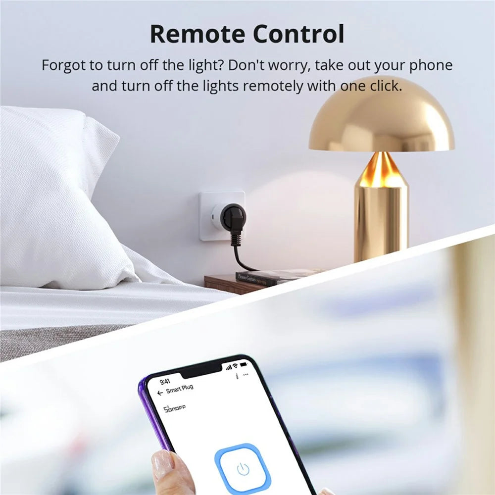 SONOFF S60TPF iPlug WiFi Smart Plug Home Appliances Control Plug, Type E / F - 4