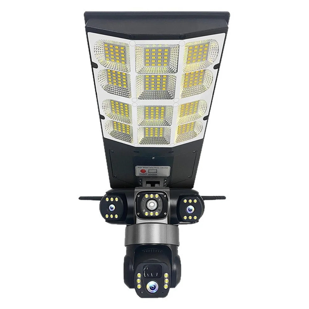 LD002 V380 Outdoor Solar Security Camera with Street Light 3 Screens Wireless Monitoring System - WiFi Version - 1