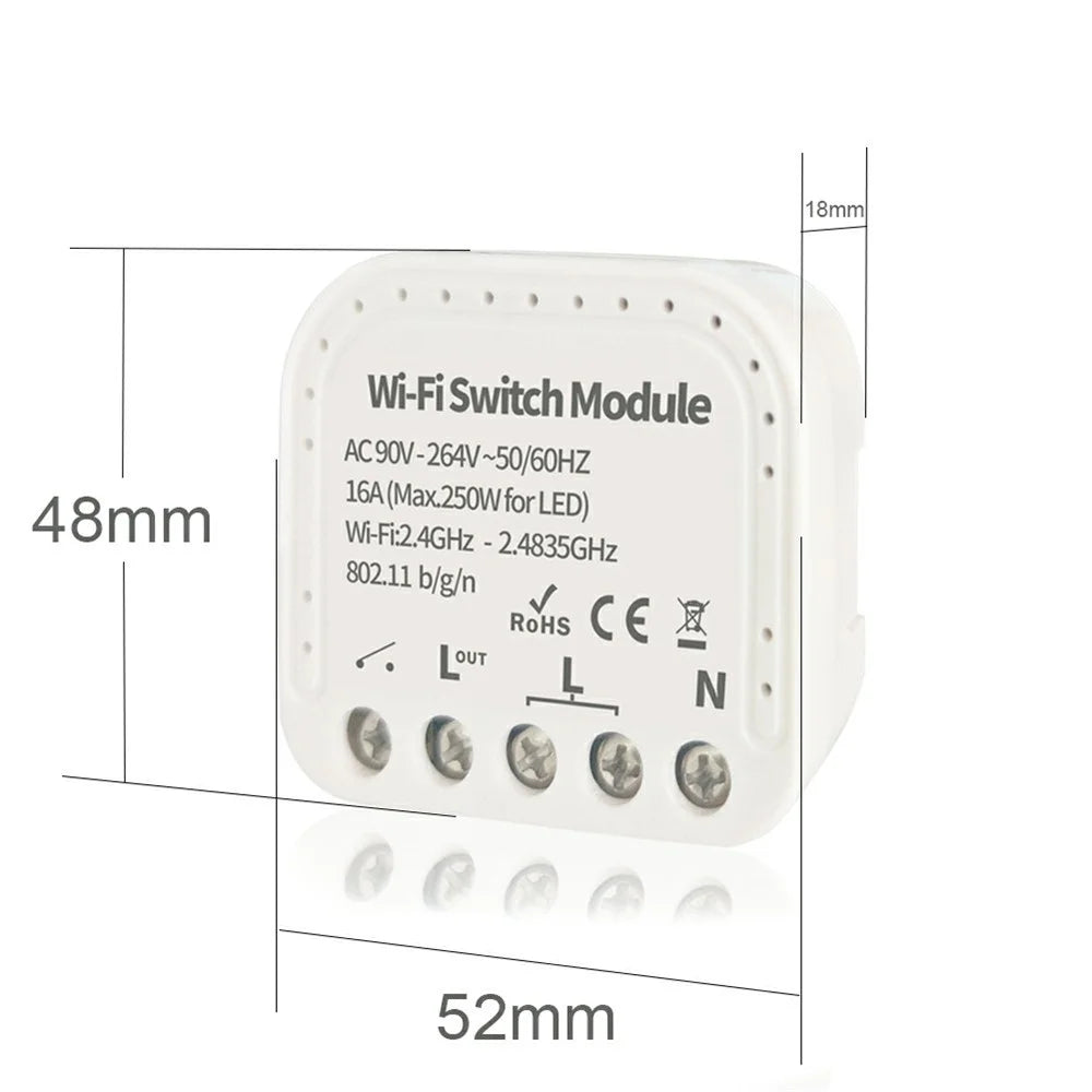 TY-WIFI-S02 APP Remote Control WiFi Smart Light Switch Relay DIY Module Work with Alexa Echo Google Home - 6