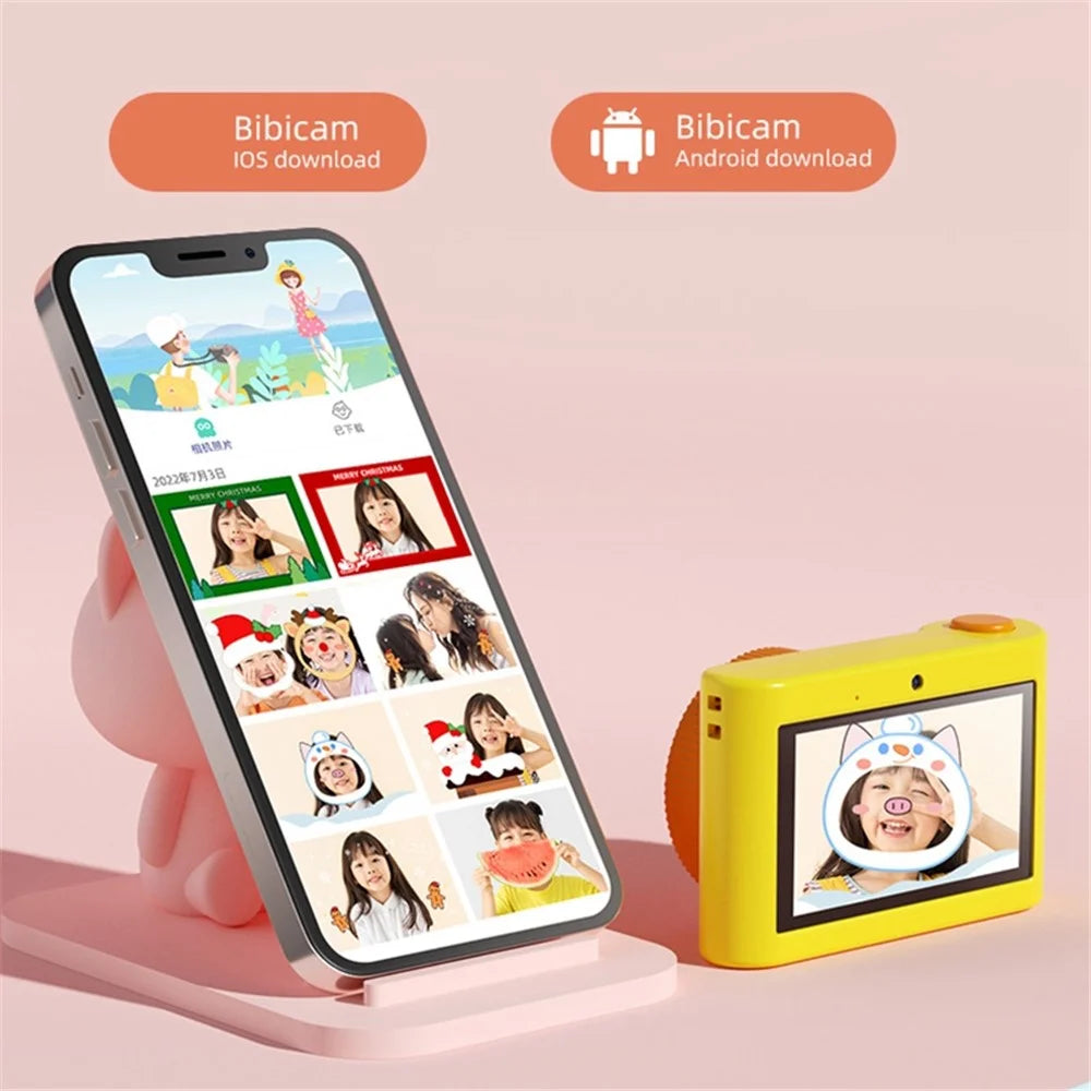 C5 1080P 48MP 3'' IPS Screen Children Camera Touch Controlled Kids Camera Toy for Birthday Christmas Day Gift - Lion - 5