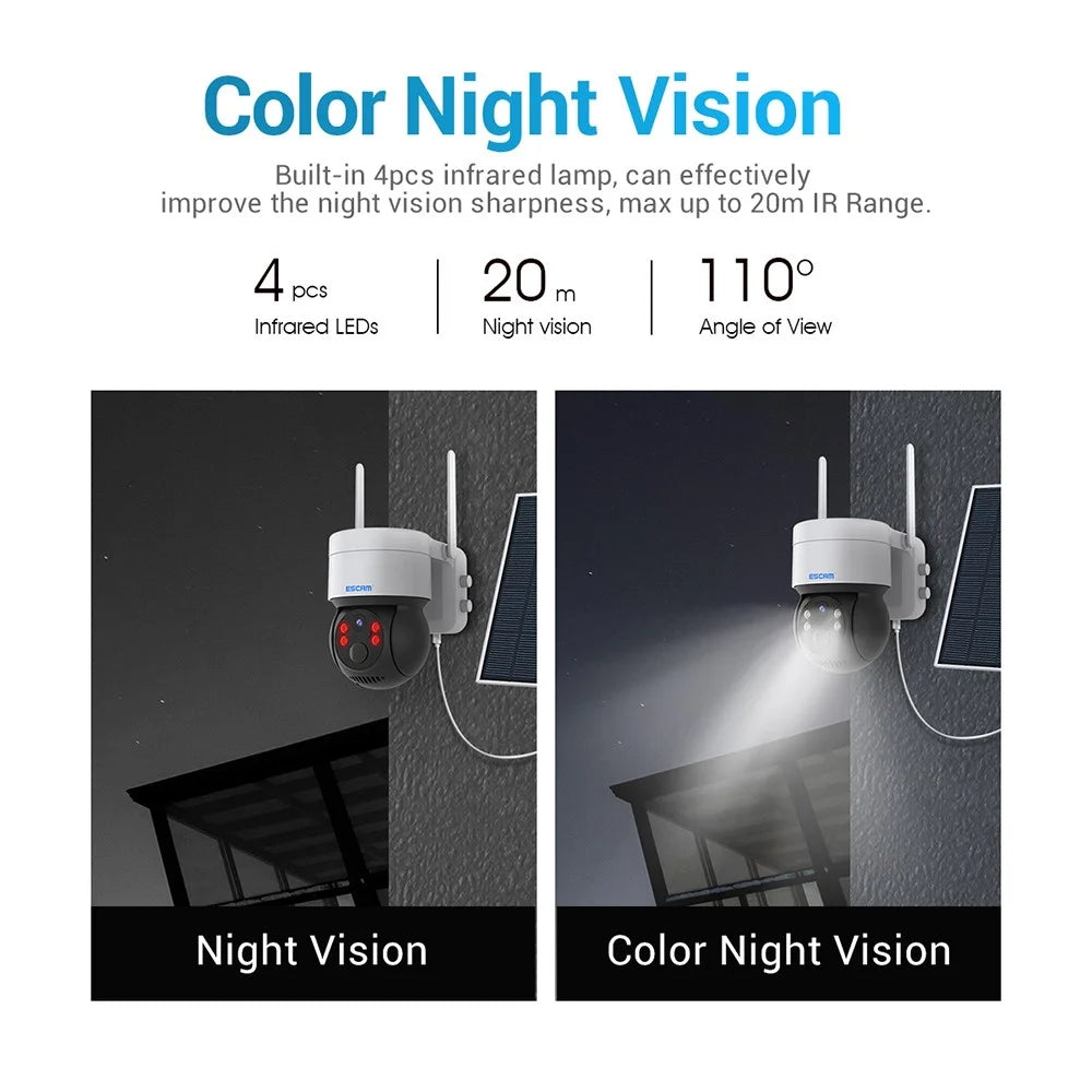 ESCAM QF170 2MP PIR Motion Detection WiFi Two-way Voice Rechargeable Camera Night Vision Security IP Camera Support Cloud Storage - 7
