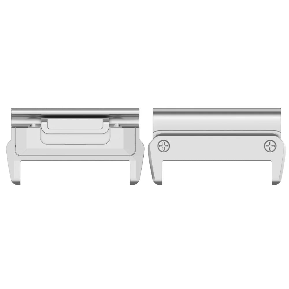 1 Pair 20mm Watchband Connector for Garmin Fenix 8 43mm / Fenix 7S / Fenix 7S Pro 42mm Watch Band Metal Adapter - Silver - 1