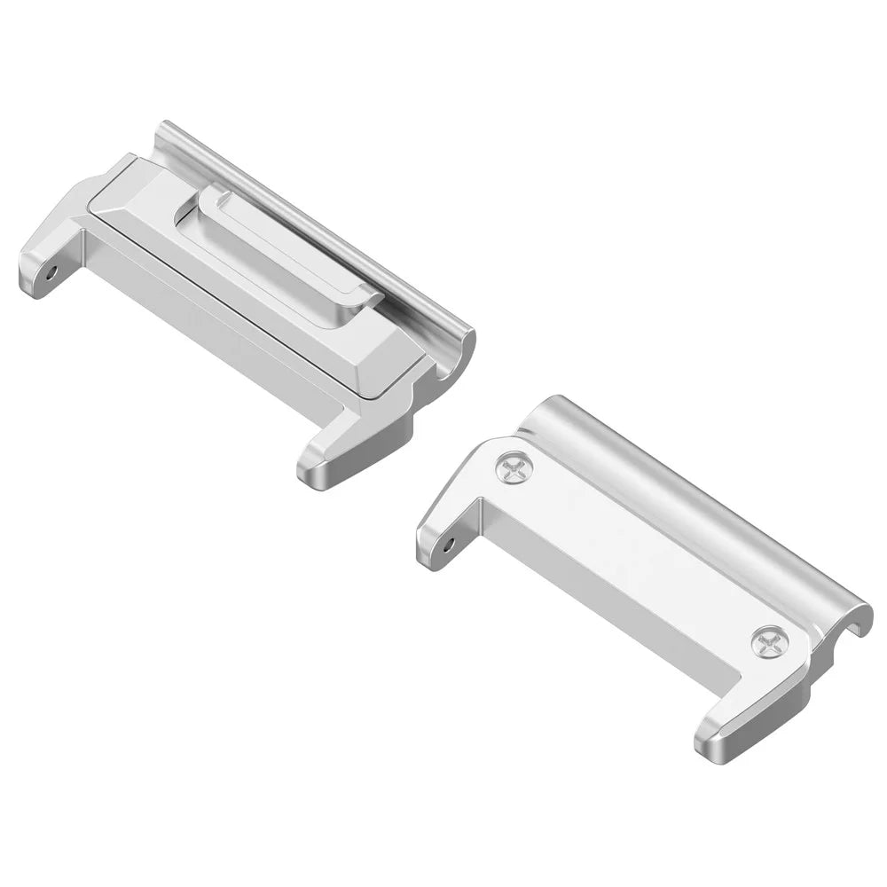 1 Pair 20mm Watchband Connector for Garmin Fenix 8 43mm / Fenix 7S / Fenix 7S Pro 42mm Watch Band Metal Adapter - Silver - 2