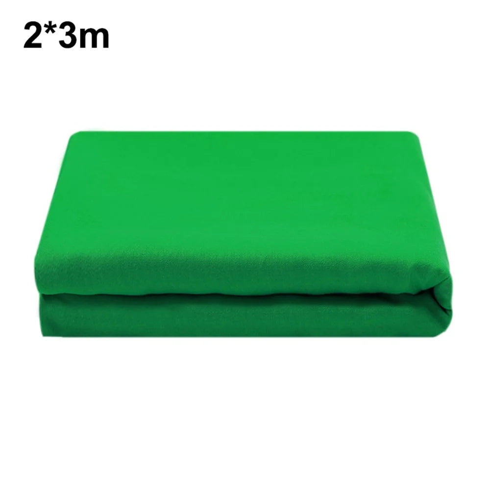 Photography Backdrop 2 x 3m Polyester Studio Background Screen for Live Streaming / Photo Shooting - Green - 1