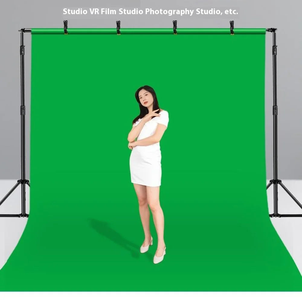 Photography Backdrop 3 x 3 Meter 120g Polyester Cloth Studio Background Screen for Live Streaming / Photo Shooting - Green - 3