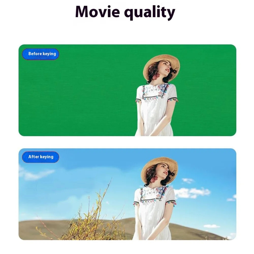 Photography Backdrop 3 x 3 Meter 120g Polyester Cloth Studio Background Screen for Live Streaming / Photo Shooting - Green - 5