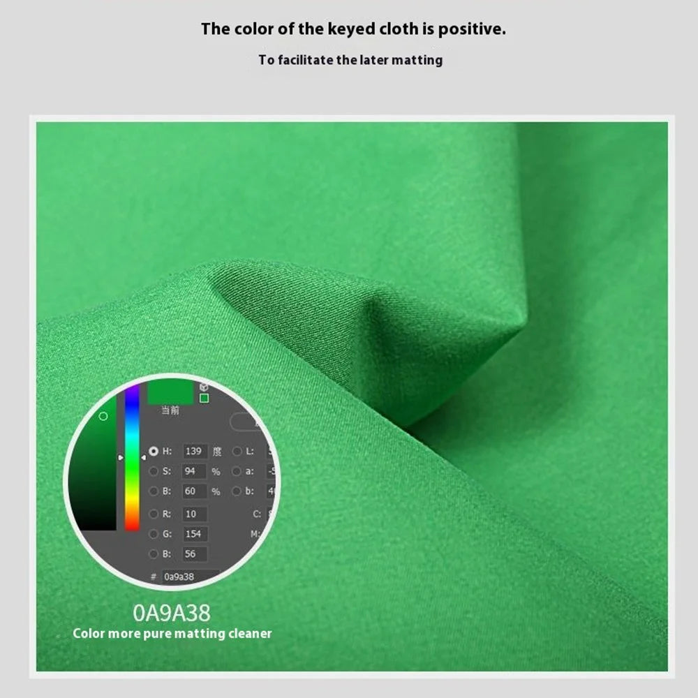 Photography Backdrop 3 x 3 Meter 120g Polyester Cloth Studio Background Screen for Live Streaming / Photo Shooting - Green - 7