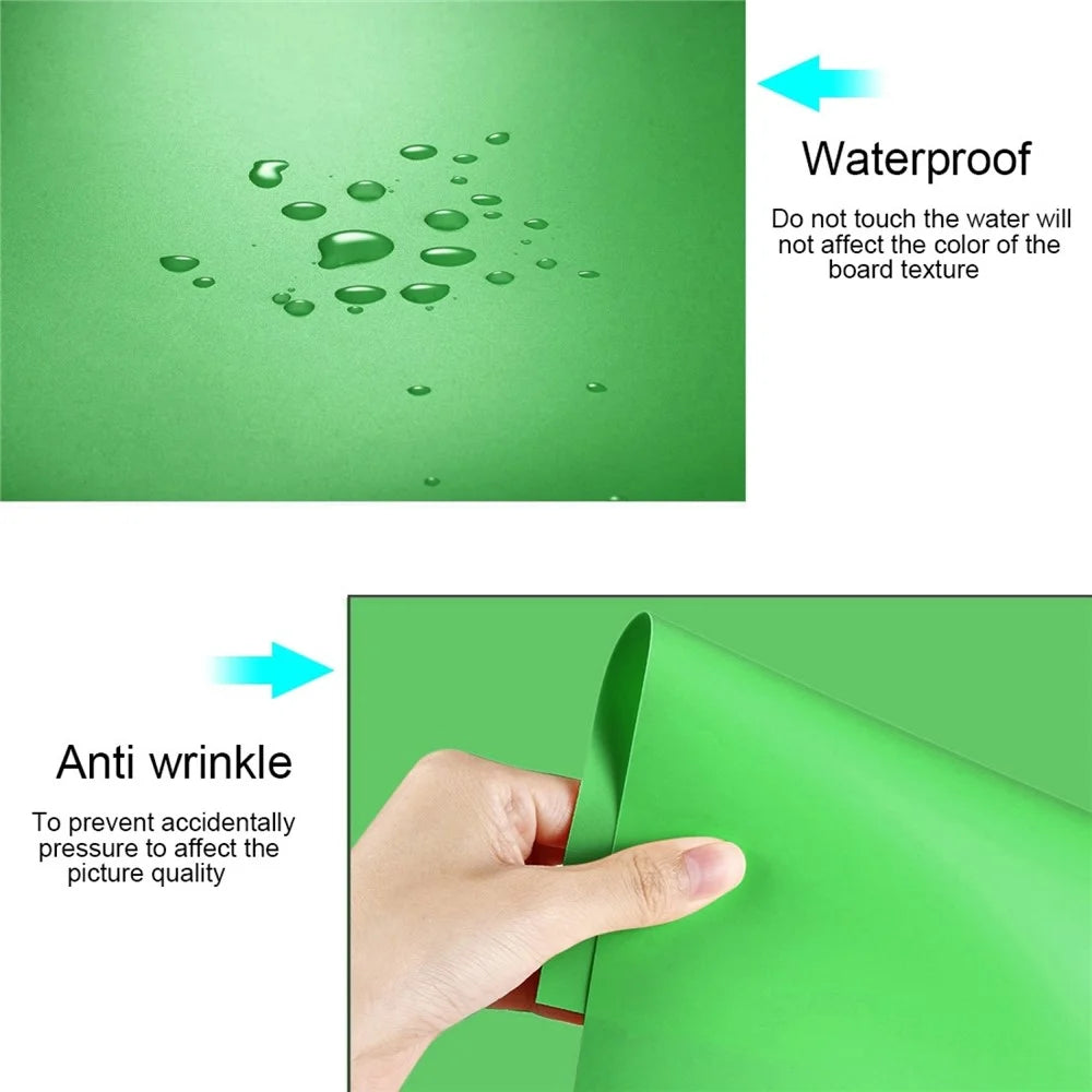 PULUZ PU5200 Photography Background Board 121cm x 58cm Matte / Smooth Waterproof Backdrop - Green - 4