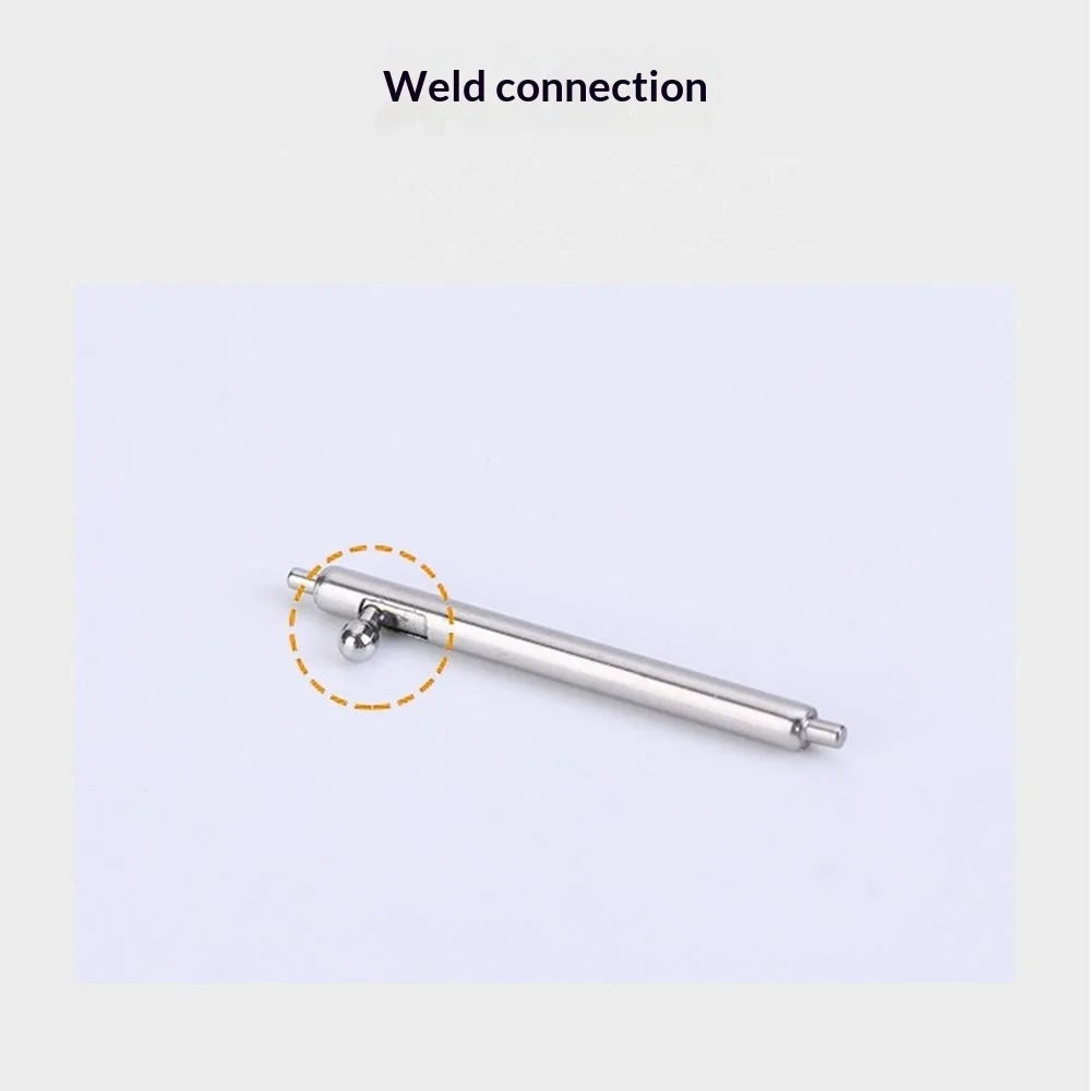 23mm 1 Pair Stainless Steel Watch Spring Bars + 1 Pair Quick Release Straight Pin Set Watch Band Connector - Silver - 6
