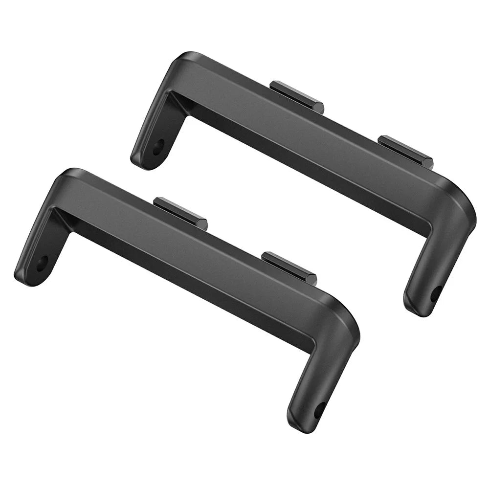 2Pcs 18mm Stainless Steel Watch Strap Connector for Huawei Band 11 / 11 Pro Metal Watchband Adapter - Black - 1