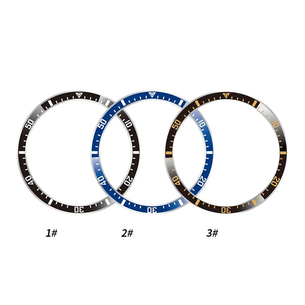 Bezel Ring for Xiaomi Watch S5 / S4 / S3 Anti Scratch Aluminum Alloy Adhesive Cover - Blue / White Characters - 7