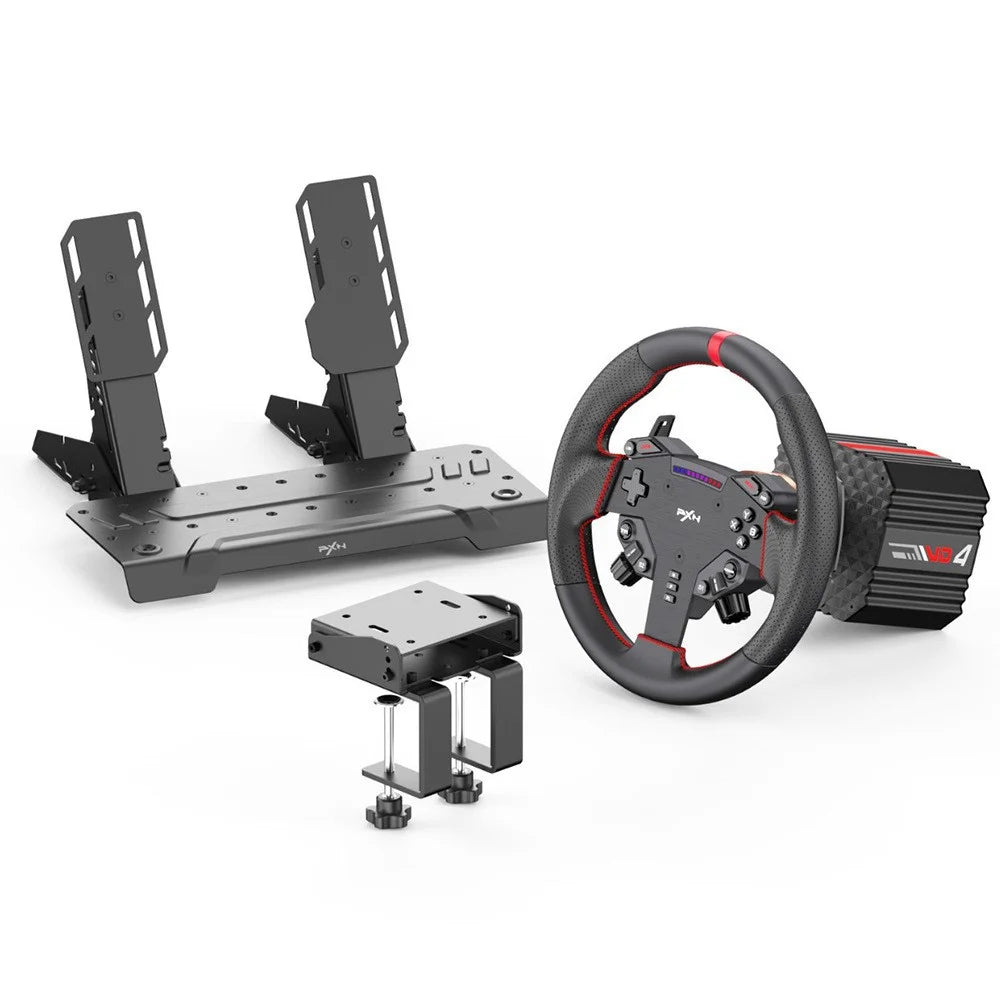 PXN VD4 BUNDLE Direct Drive Racing Wheel for PC / PS4 Professional Gaming Steering Wheel with Pedals - Black - 1